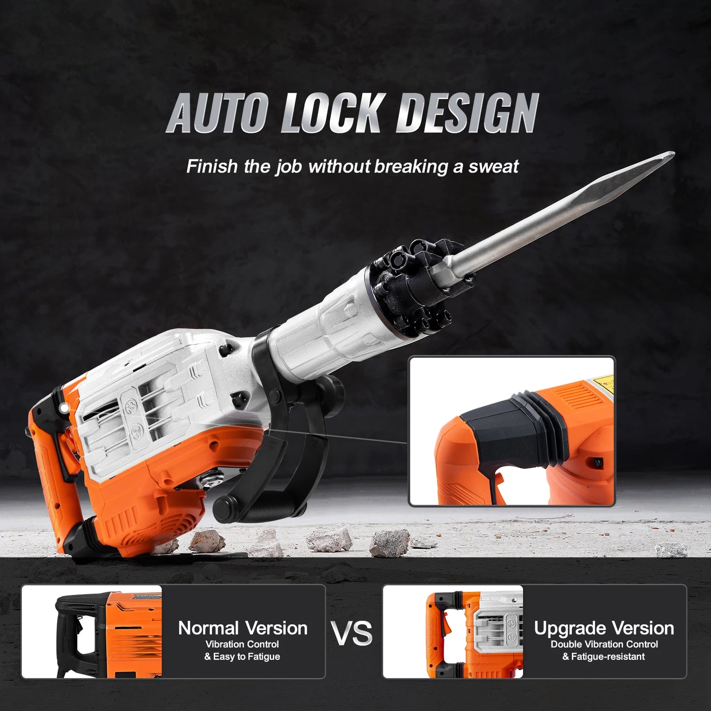 Succebuy Demolition Jack Hammer 1500W 2200W 3500W With 2/4 Chisels