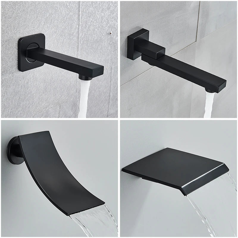 Quyanre Concealed In Wall Shower System With Tub Spout
