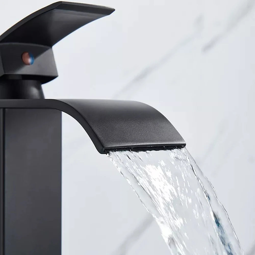 MYQualife Waterfall Vessel Faucet Single Hole Deck Mounted Mixer