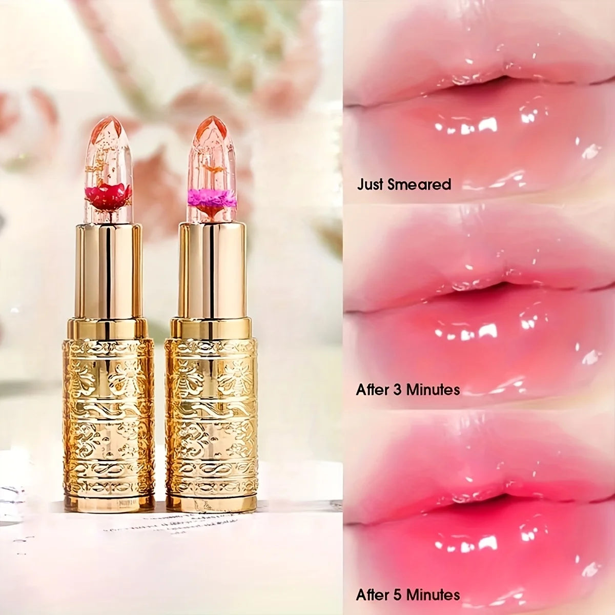 Crystal Petal Lipstick Lip Balm For Women Moisturizing Non Sticky