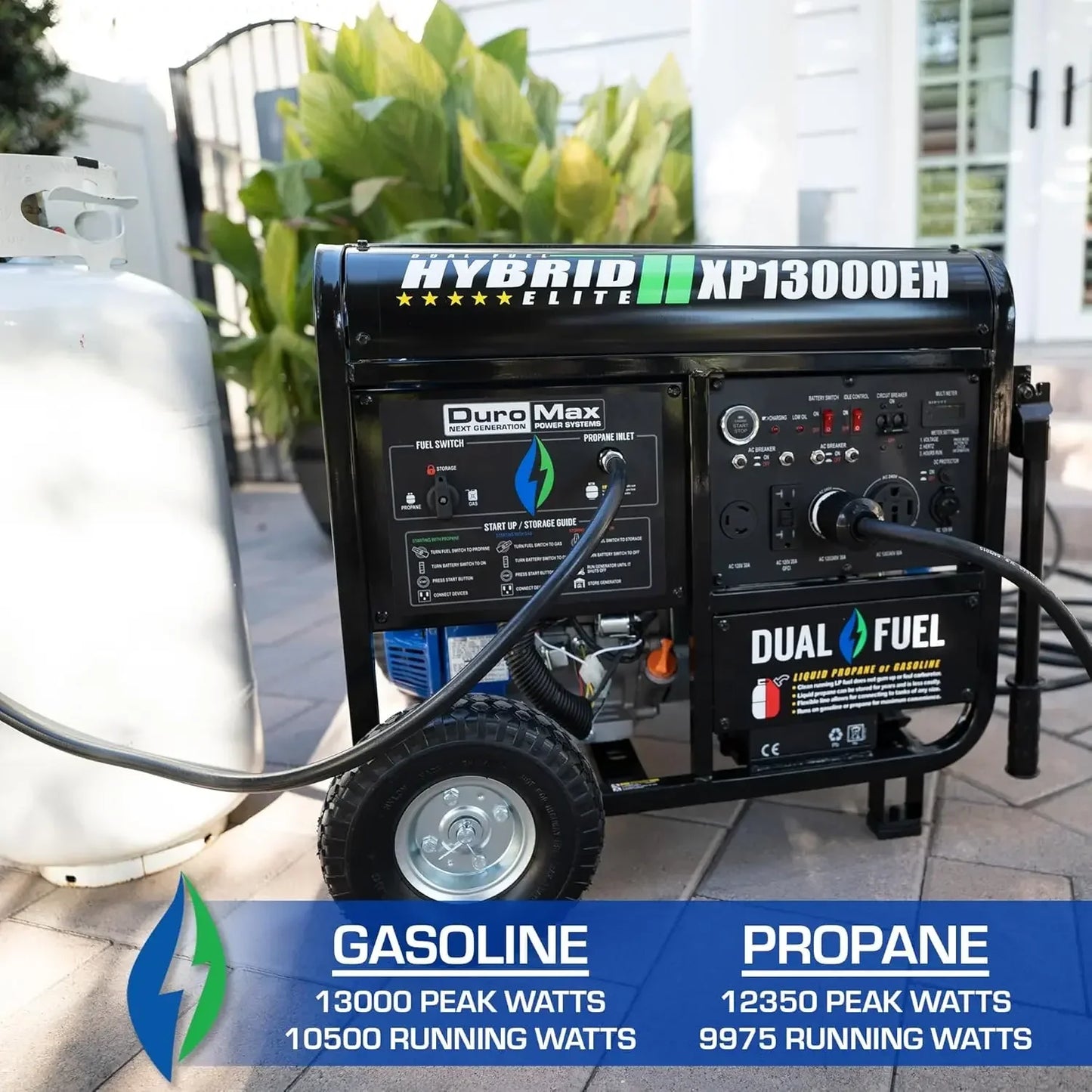 XP13000EH Dual Fuel Portable Generator Gas Propane Electric Start