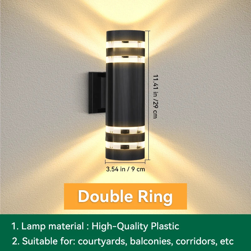 Outdoor Wall Light Waterproof LED E27 Square Lamp Exterior
