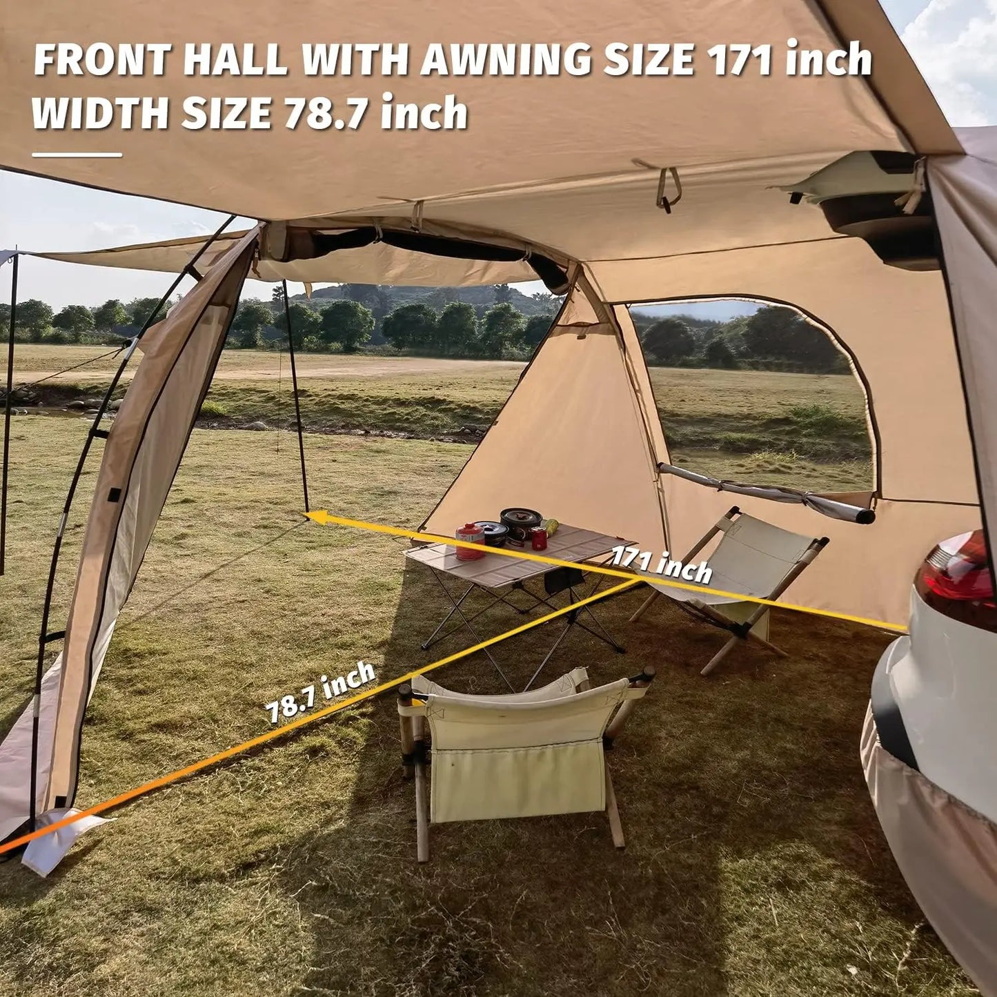 Unp SUV Car Tent Tailgate Shade Awning For Camping