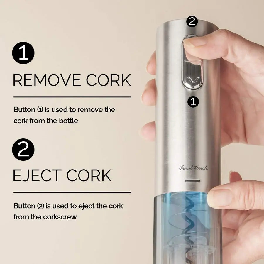 XMSJ Electric Corkscrew Stainless Steel USB Charging LED Lights Opener