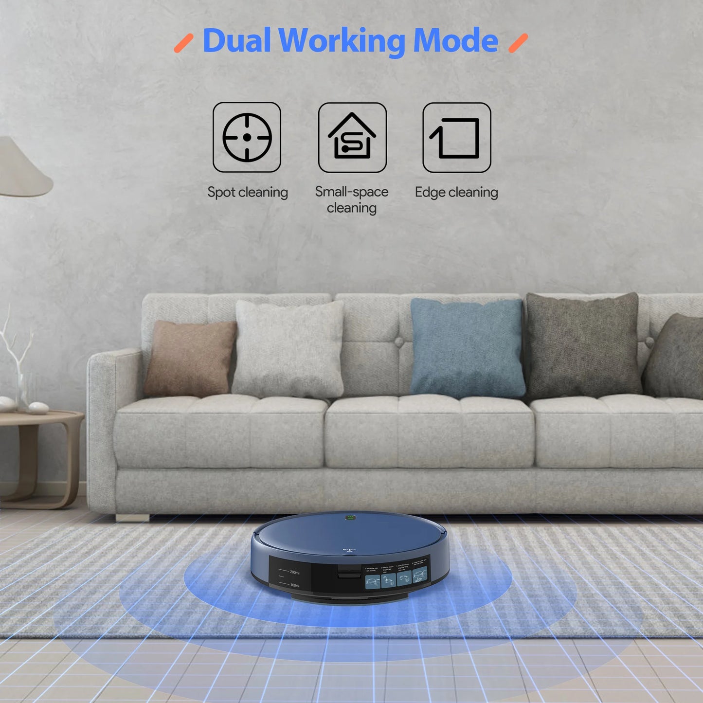 Omeser Robotic Vacuum And Mop Cleaner 2In1 5000Pa Suction