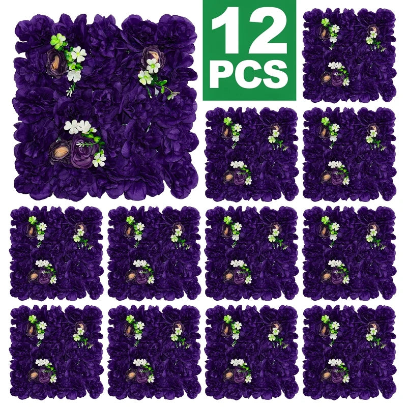 RUEESEECN 12 Pieces Flower Wall Backdrop 3D Rose Panels