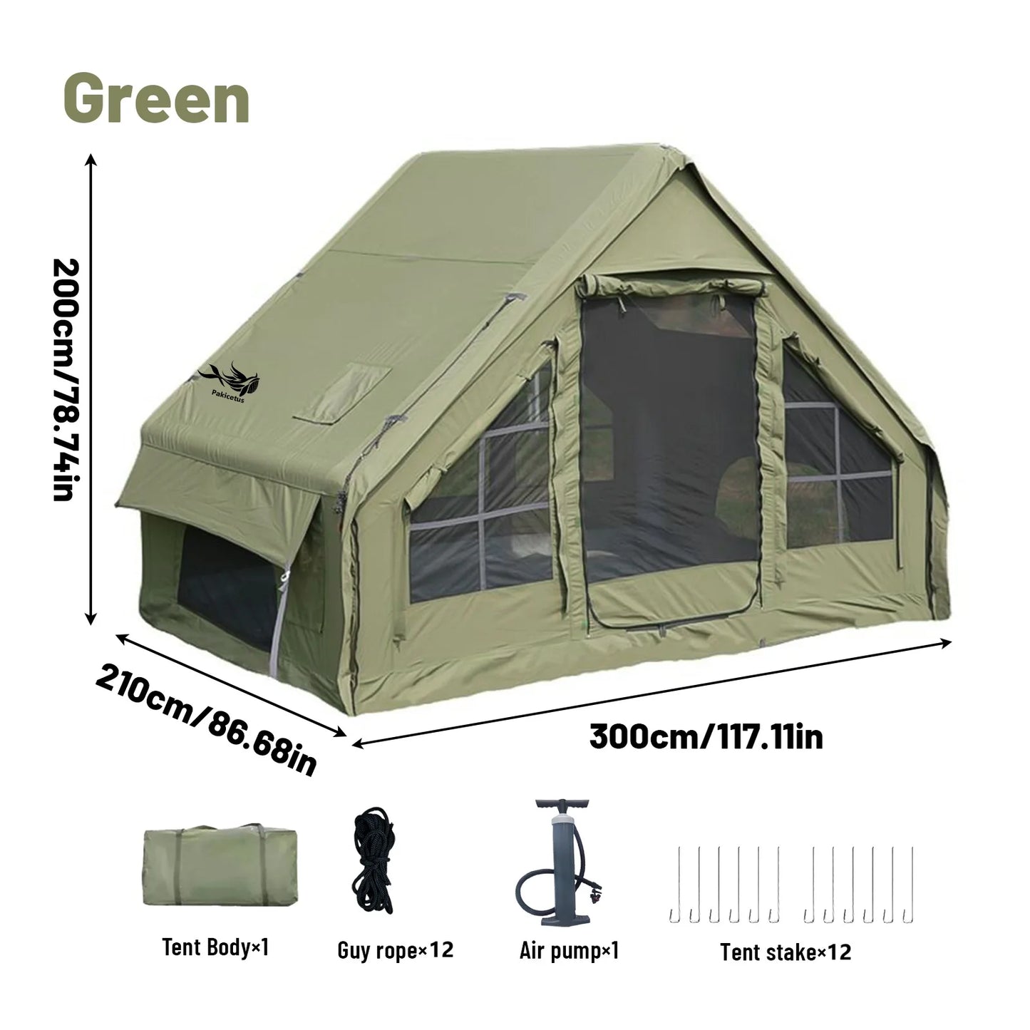 Pakicetus Inflatable Four-Season Camping Tent Water-Resistant Portable