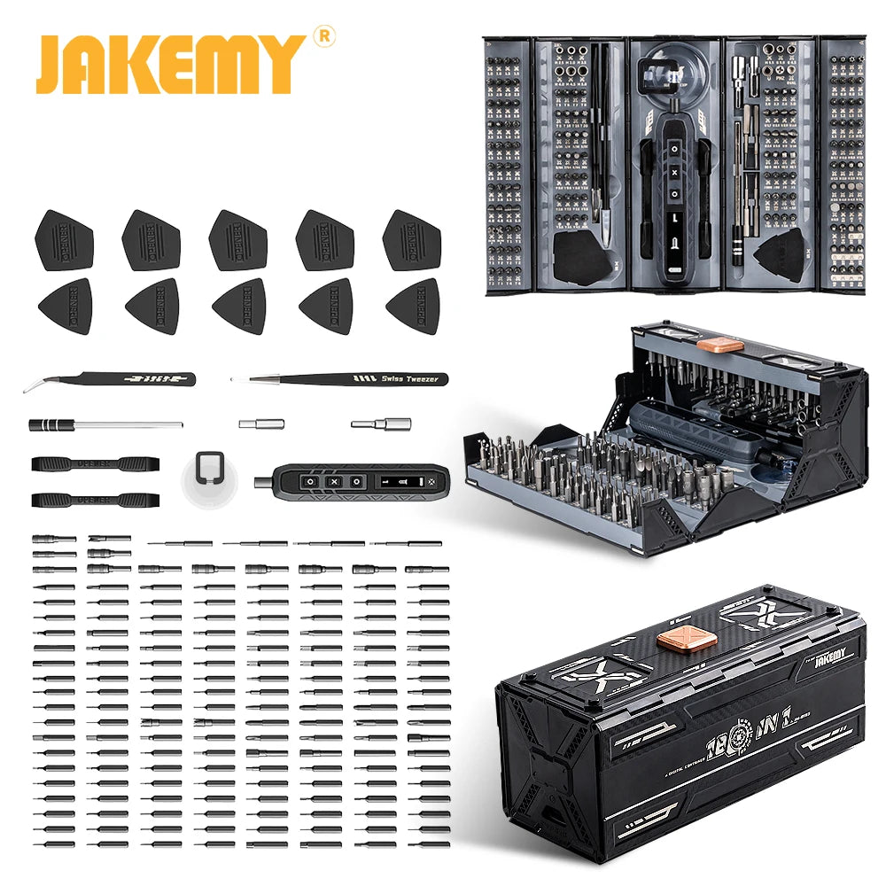JAKEMY 180-In-1 Magnetic Screwdriver Set For Phones PCs Glasses
