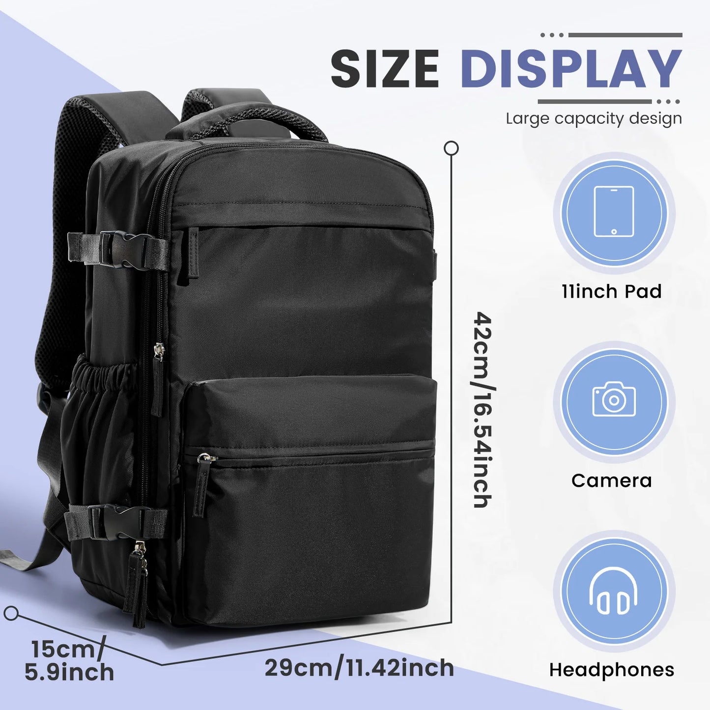 Cabin Bag Vacuum Compression Unisex Backpack for Laptop Travel