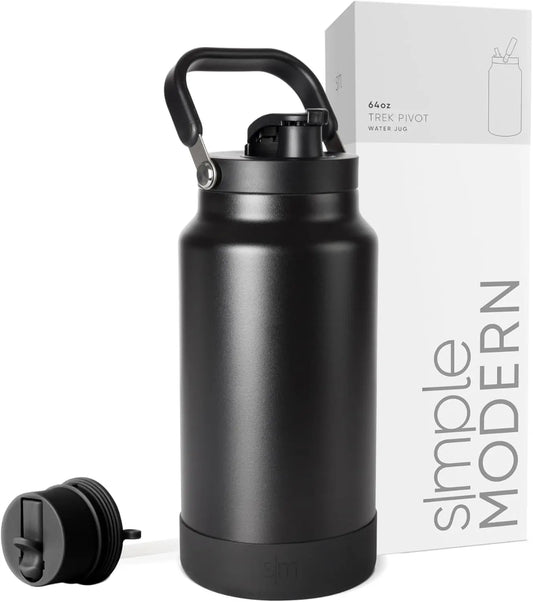 Insulated Stainless Steel Water Bottle With Straw And Handle
