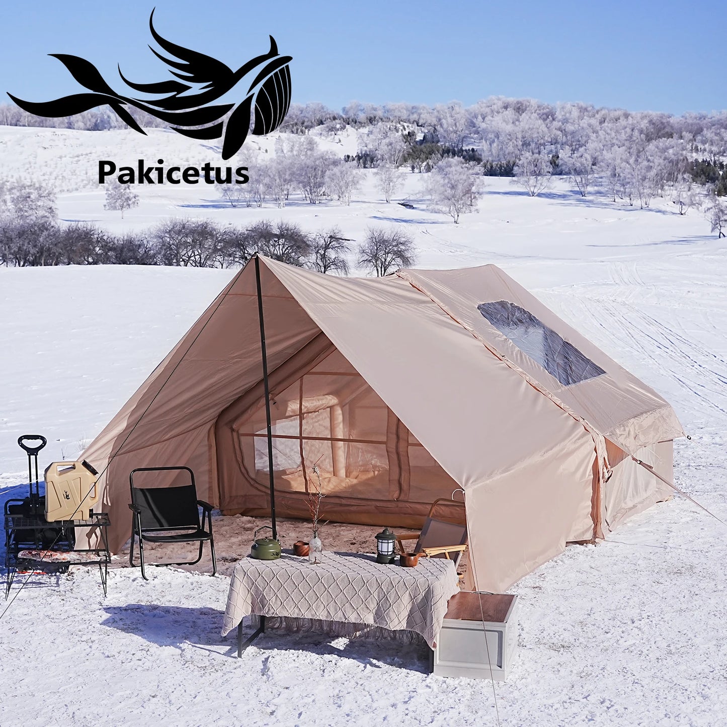 Pakicetus Inflatable Four-Season Camping Tent Water-Resistant Portable
