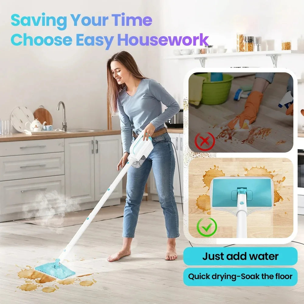 INSE 1200W Steam Mop Detachable Floor Cleaner For Hard Floors