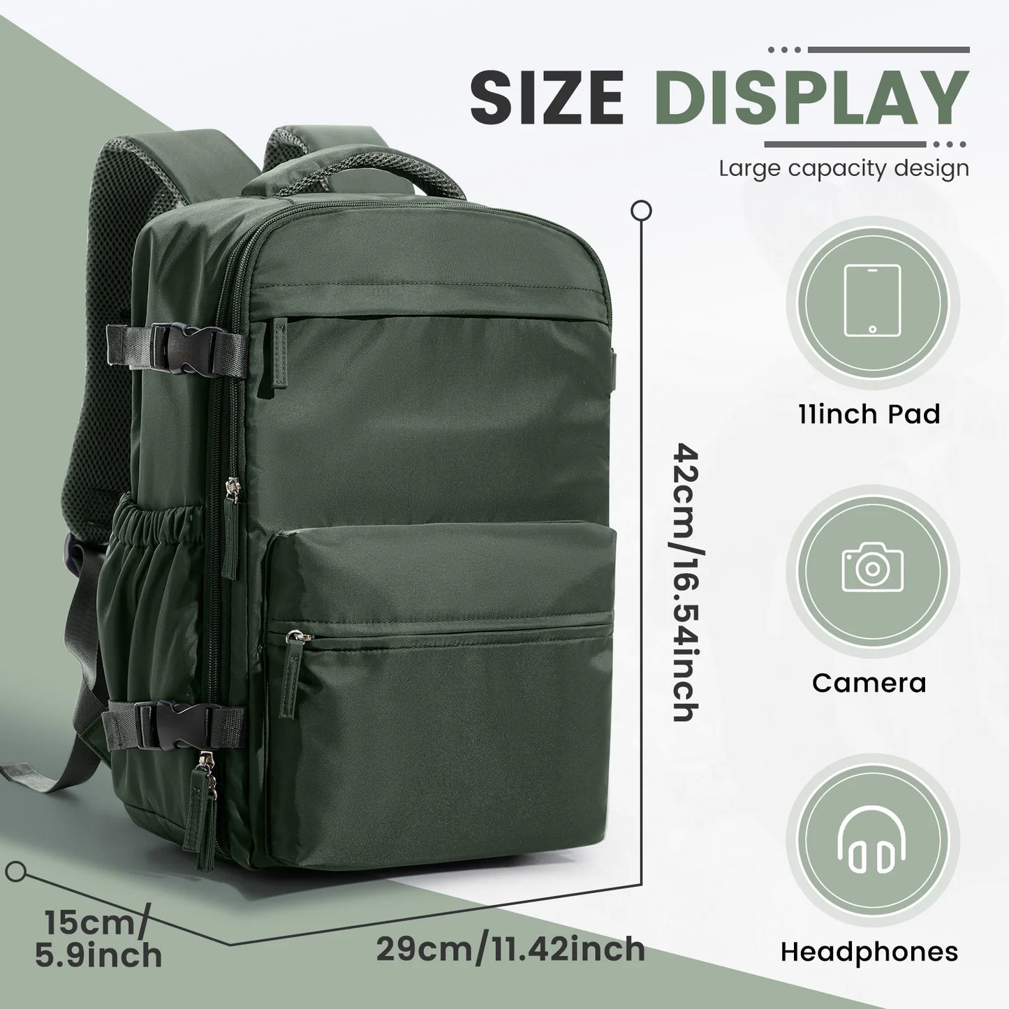 Cabin Bag Vacuum Compression Unisex Backpack for Laptop Travel