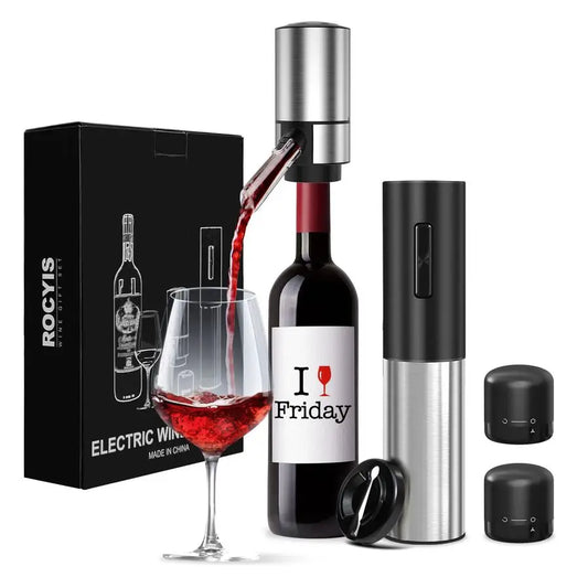 XMSJ Electric Wine Opener And Aerator Set With Foil Cutter