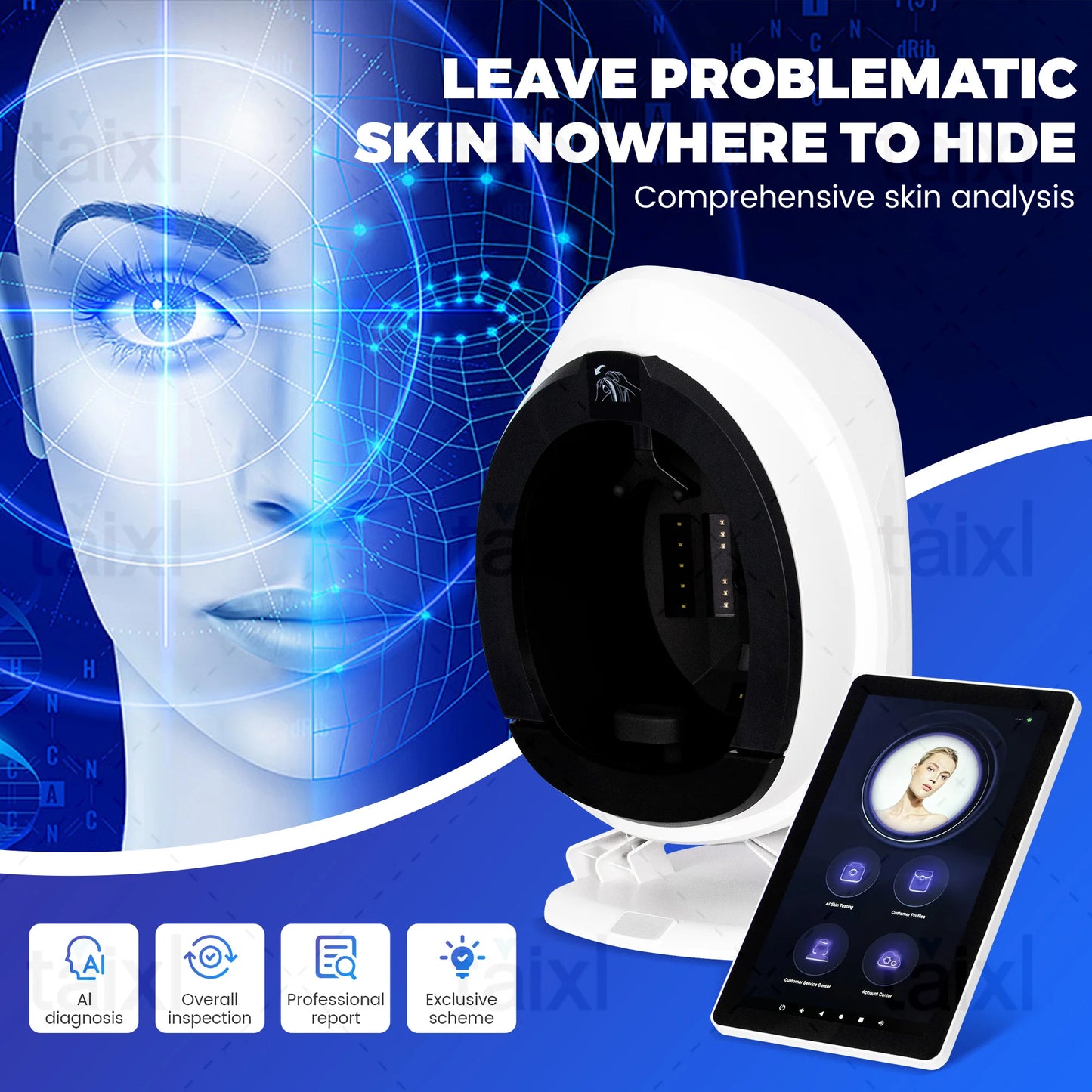 MYOSLIM AISIA Q1 3D AI Facial Skin Analyzer For Salon