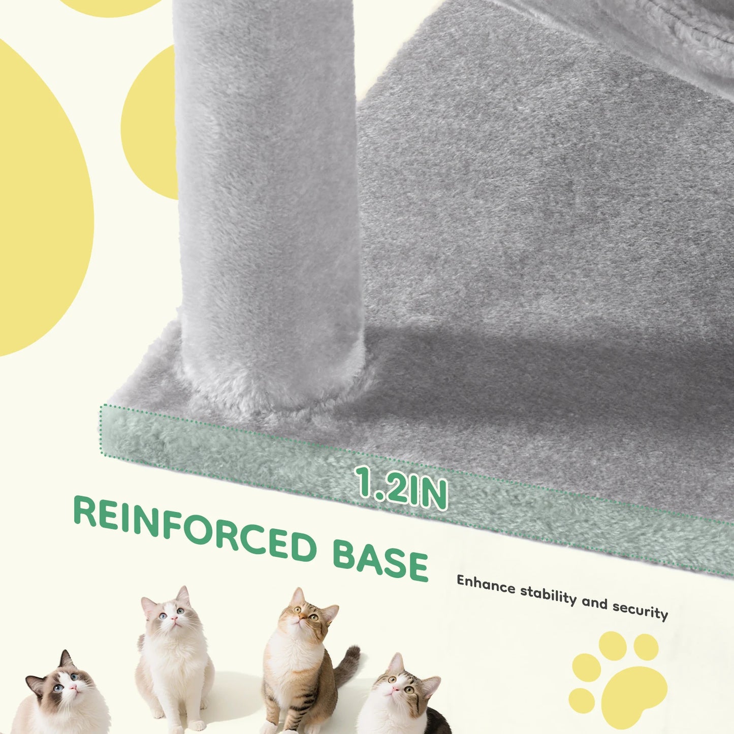JHK Cat Tree Tower for Multi-Cat Homes and Scratching Posts