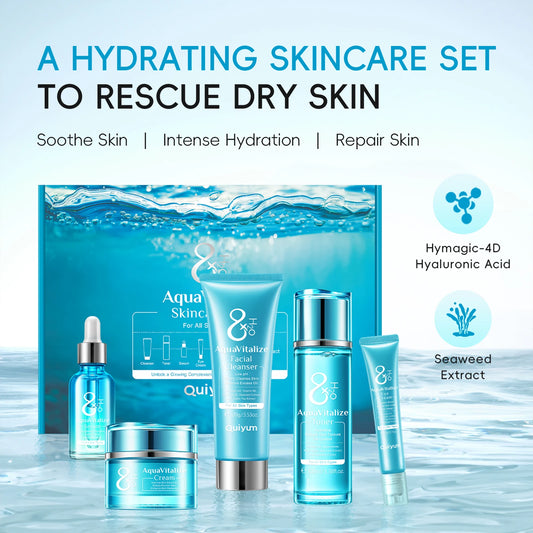 Laikou AquaVitalize Hydration Skincare Set 5 Piece Deep Moisturizing Kit