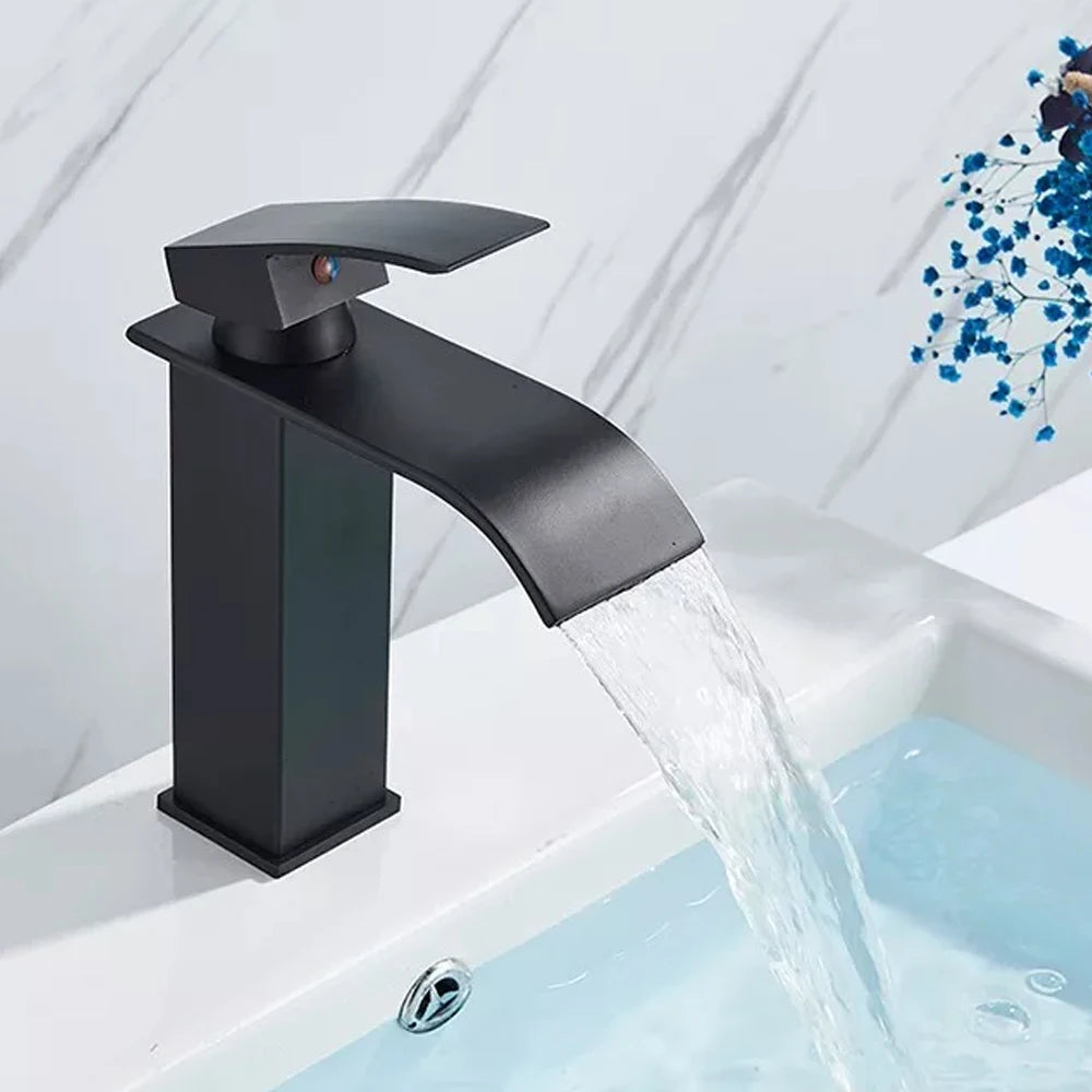 MYQualife Waterfall Vessel Faucet Single Hole Deck Mounted Mixer