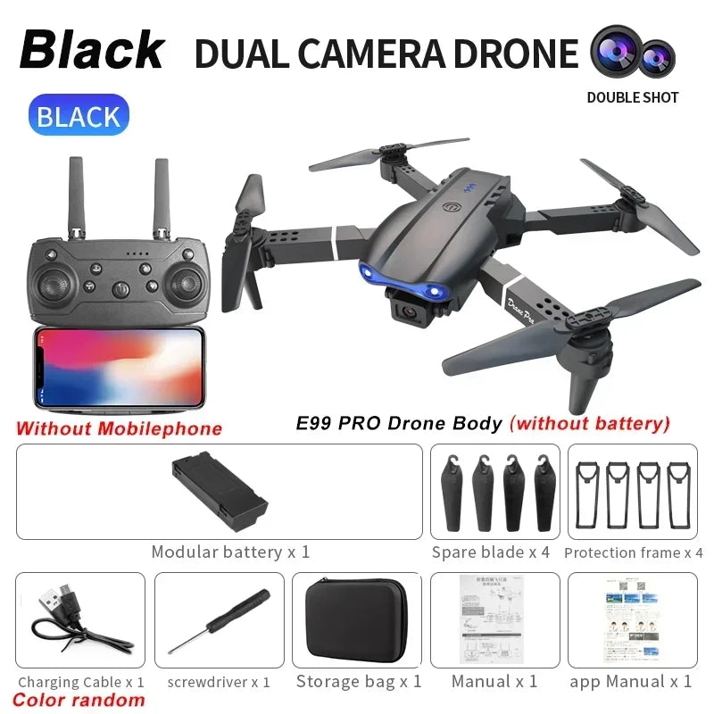 QJ E99Pro RC Drone 4K With 1080P Wide Angle Camera