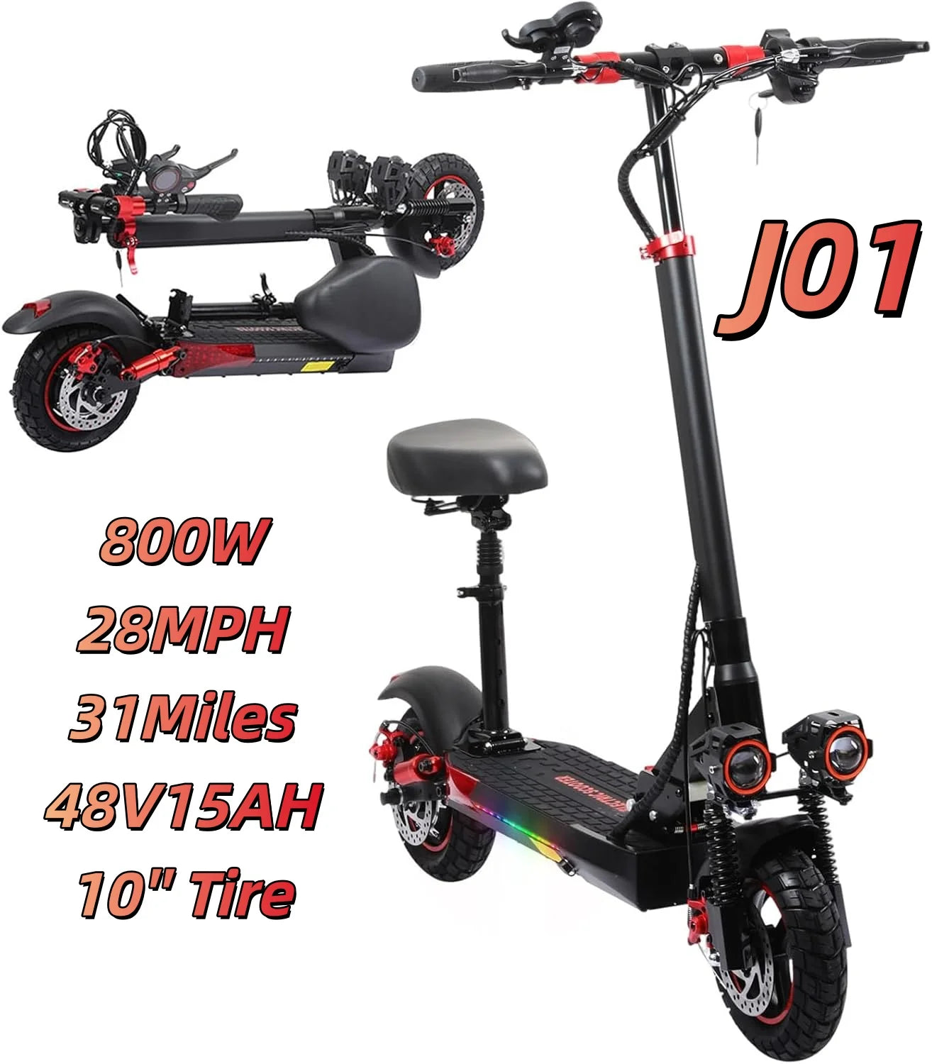 EOEOTWO GT06 Electric Scooter 30MPH 1200W Dual Suspension