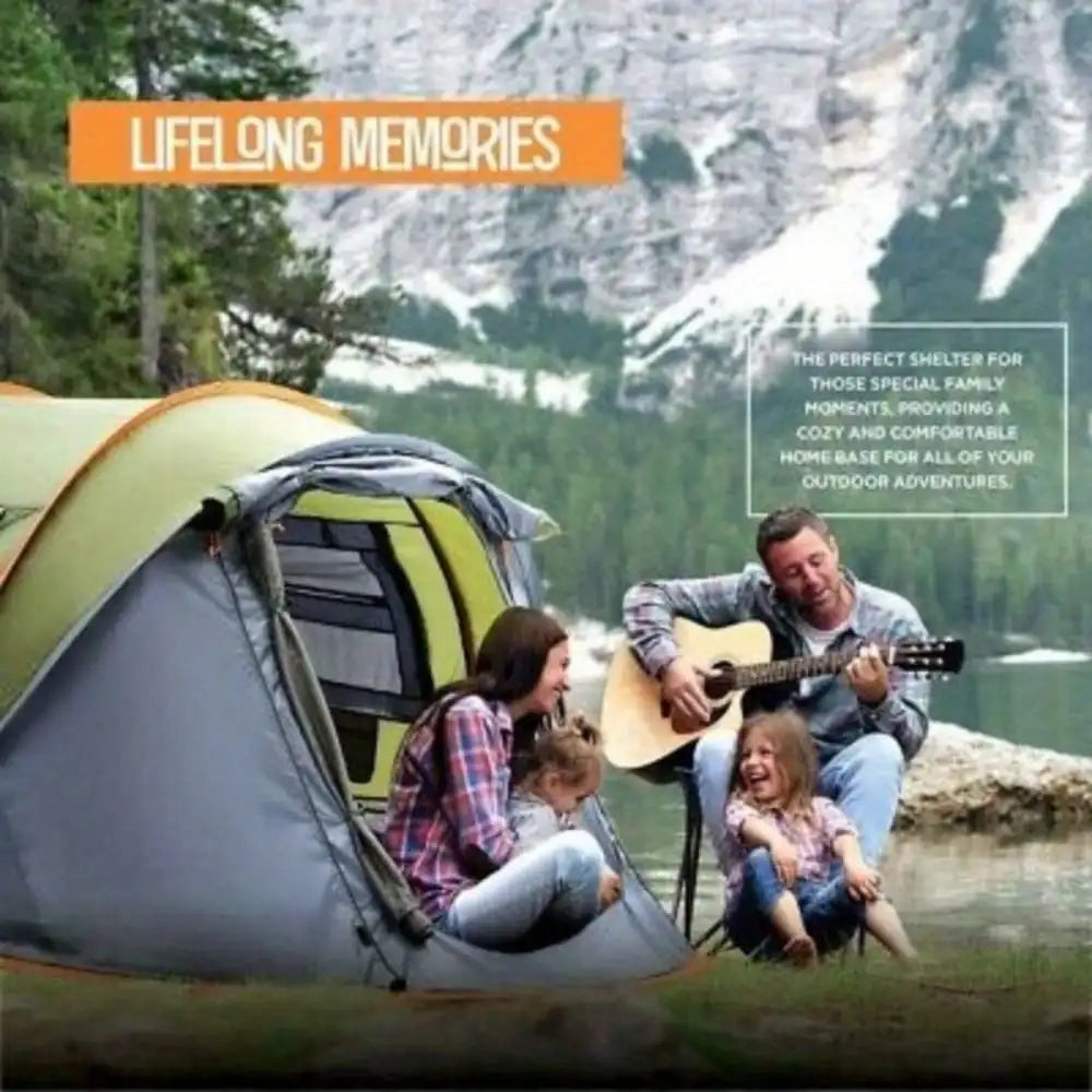 Camping Tent Two Doors Easy Pop Up Waterproof UPF50