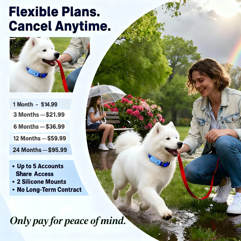 WANWAYTECH GPS Pet Tracker Real Time Locator for Dogs Cats