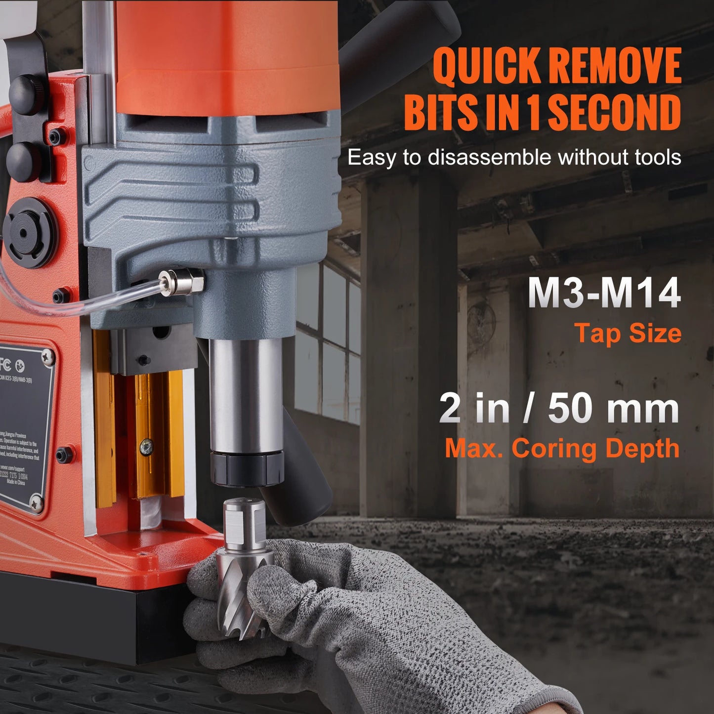 SucceBuy 1300W 1400W Magnetic Core Drill Press High Torque