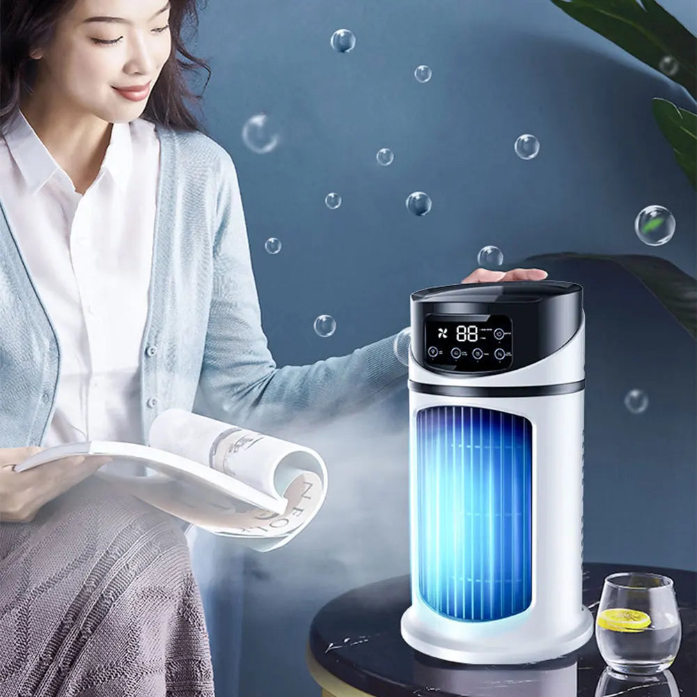 VKTECH Portable Desk Fan With Humidifier And USB Battery