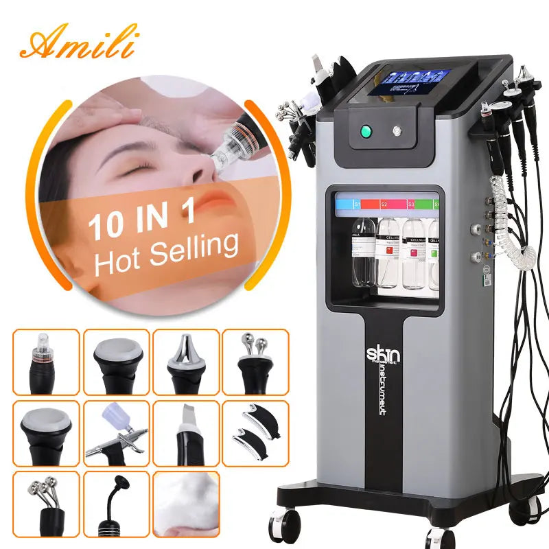 Amilibeauty 10 In 1 Hydra Aqua Facial Machine Diamond Dermabrasion