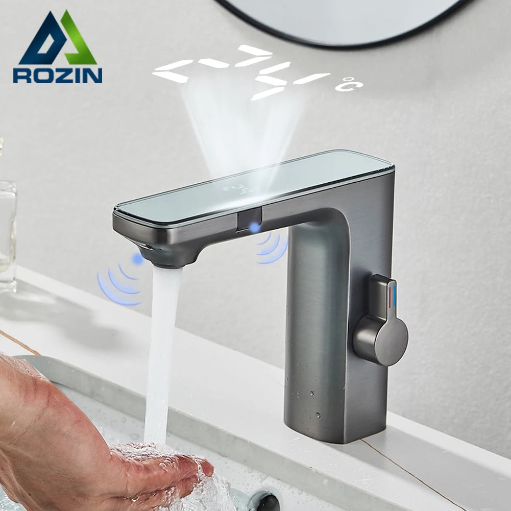 Rozin Touchless Sensor Basin Faucet With Smart Digital Display