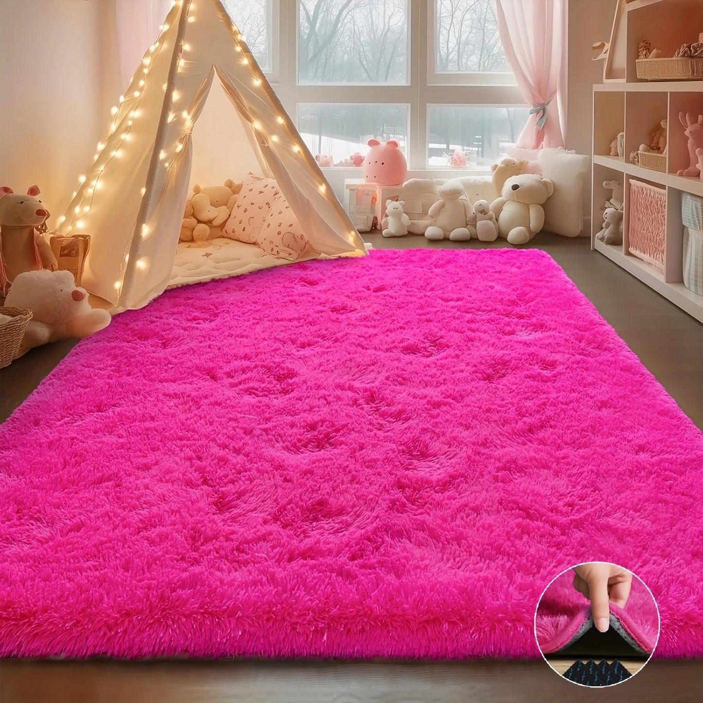 NONEDesign Aubusson Modern Shag Rug Polyester for Living Room