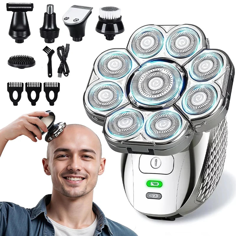 DUTRIEUX 4D Head Shaver For Bald Men Rechargeable Wet-Dry Waterproof