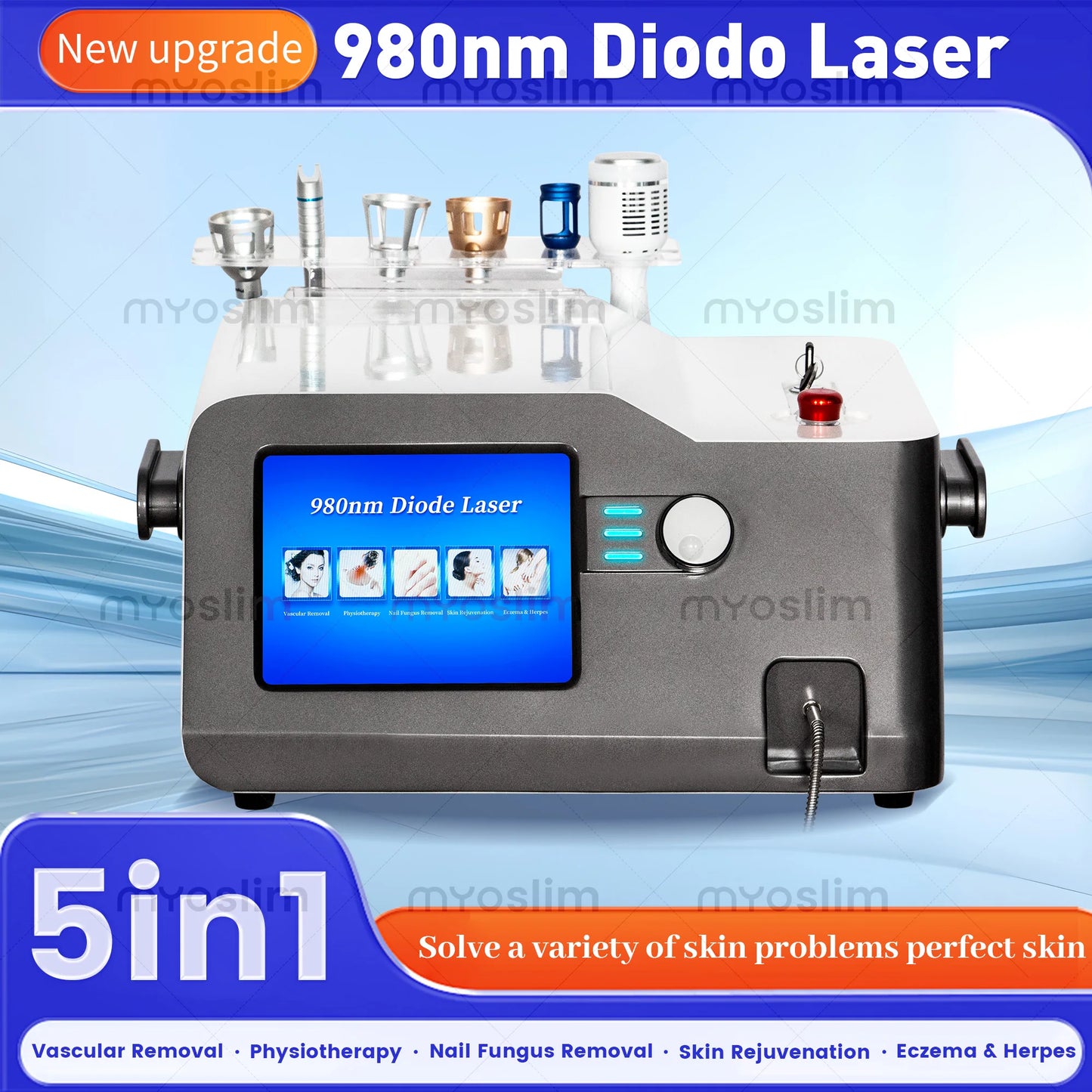 Five 980 Nanometer Diode Laser Vascular Vein Removal System