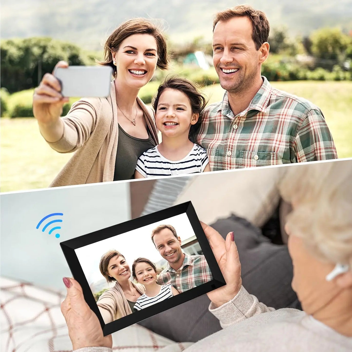 Yenock 32GB Frameo Smart WiFi IPS LCD Digital Photo Frame
