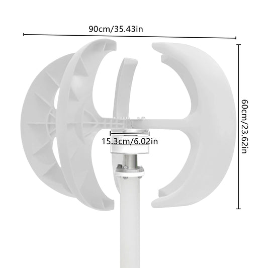 600W 12V/24V Lantern Wind Turbine Generator Electromagnetic Control IP67