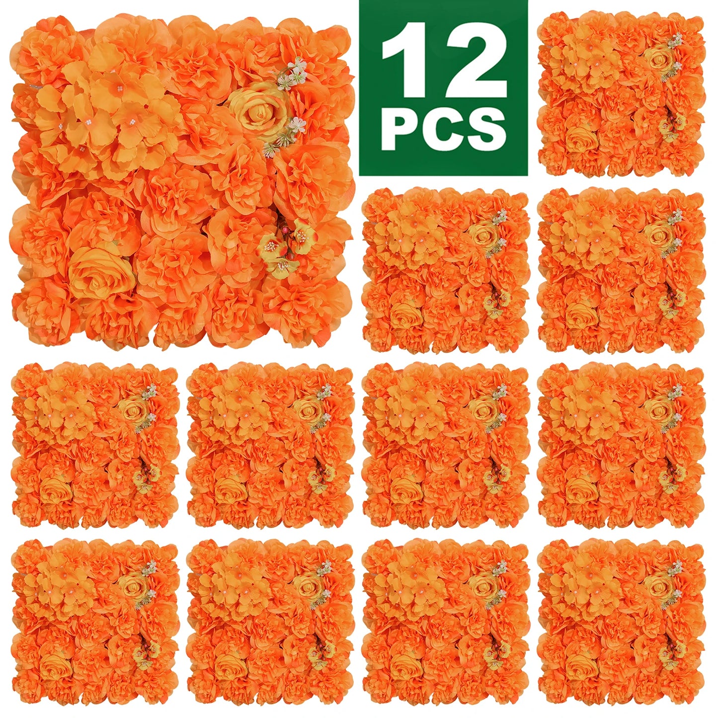 RUEESEECN 12 Pieces Flower Wall Backdrop 3D Rose Panels