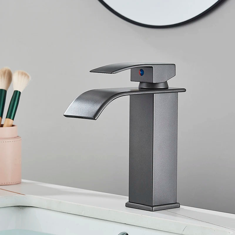 MYQualife Waterfall Vessel Faucet Single Hole Deck Mounted Mixer