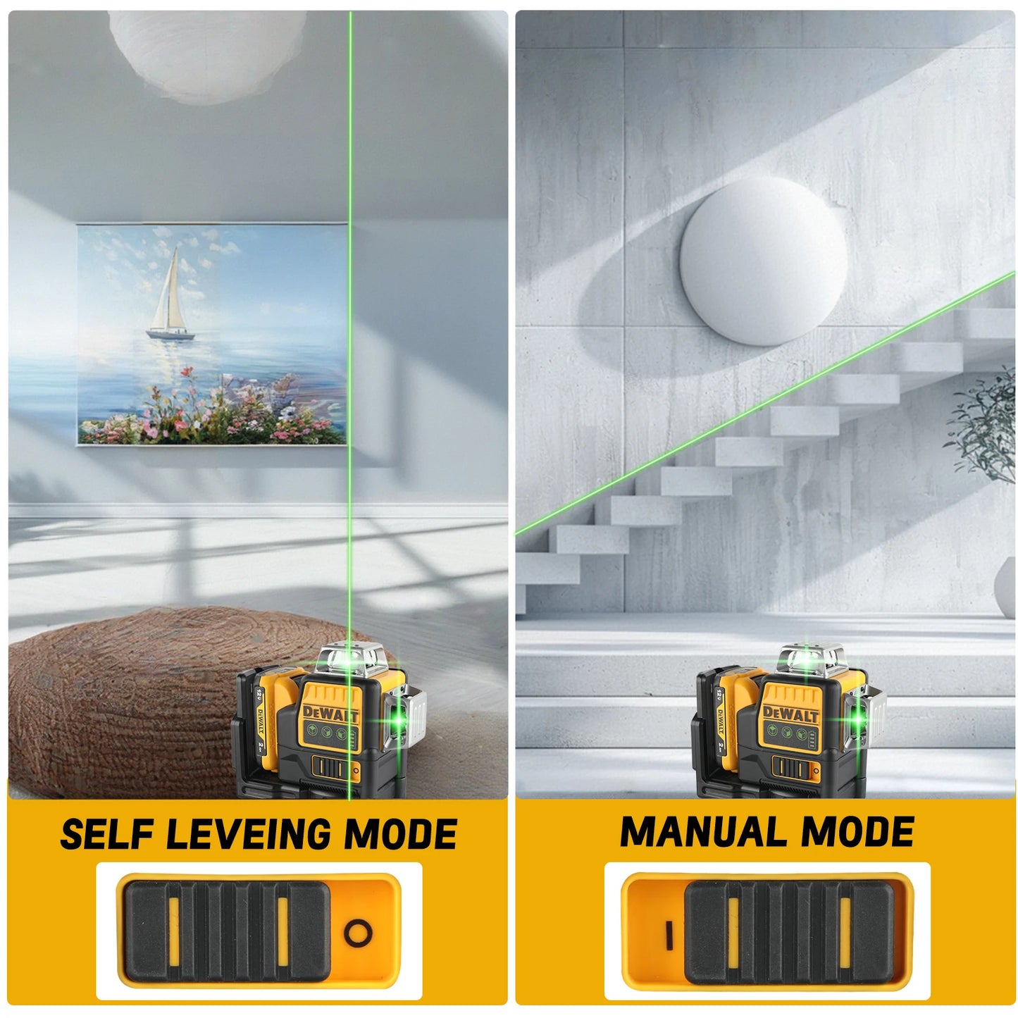 DEWALT DW089LG Laser Level With 360 Degree Green Lines