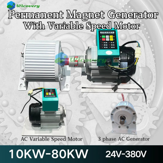 Wicovery Permanent Magnet Generator With Variable Speed Motor 50KW