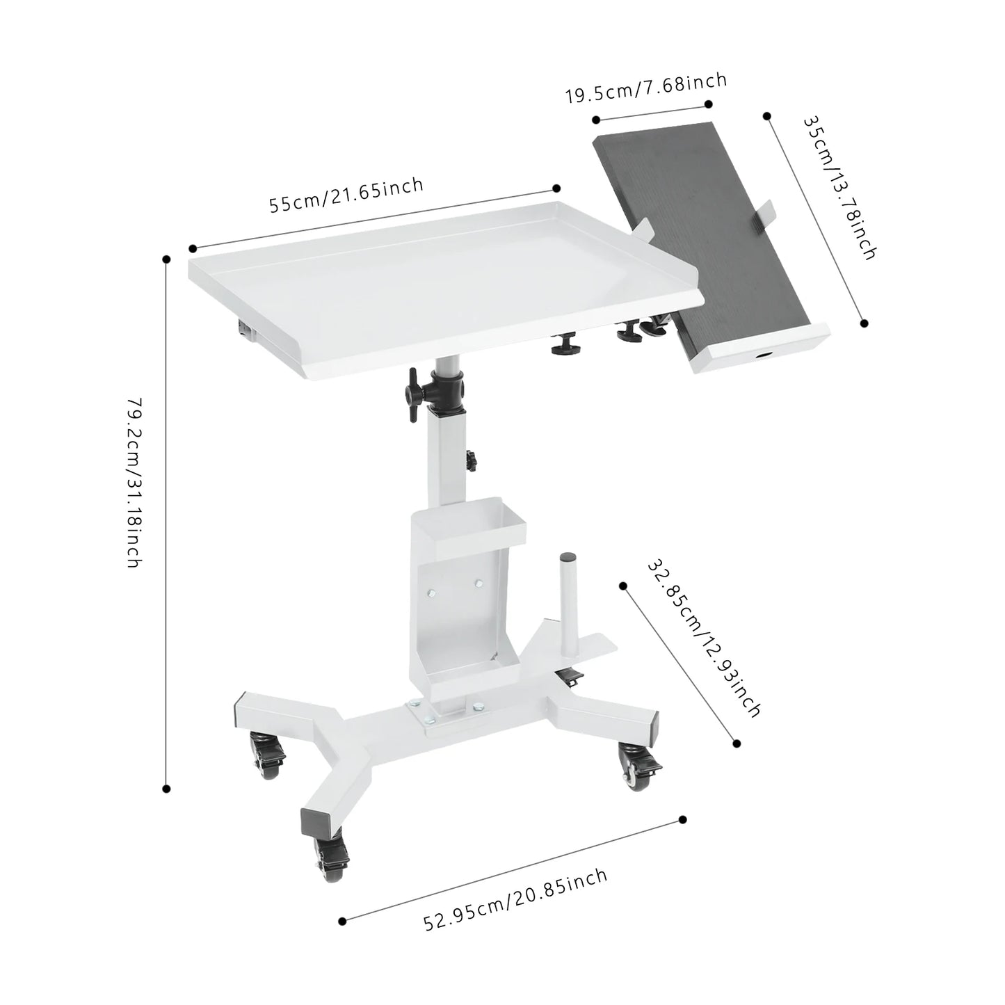 Tattoo Tray Cart On Wheels Folding Hand Truck Mobile Workstation