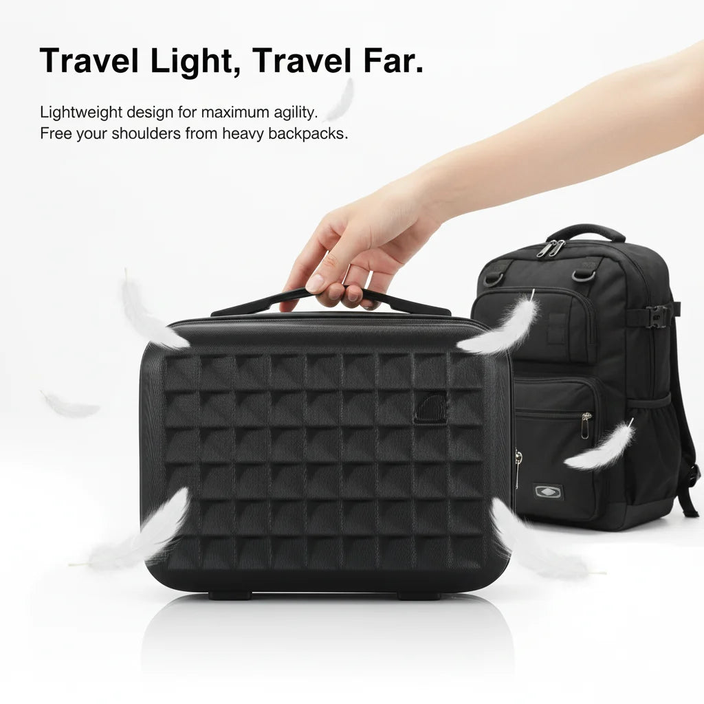 NONECN 4 Piece ABS Hardside Spinner Luggage Set