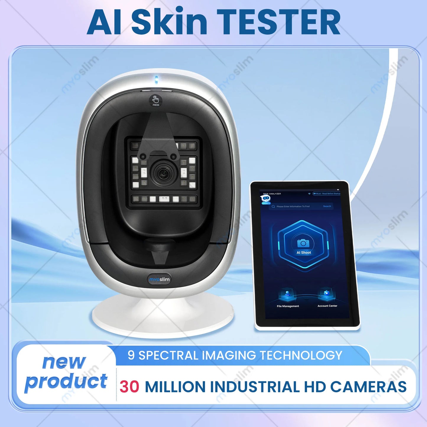 Emszero Soschi AI Skin Analyzer Machine Facial Diagnostic Scanner