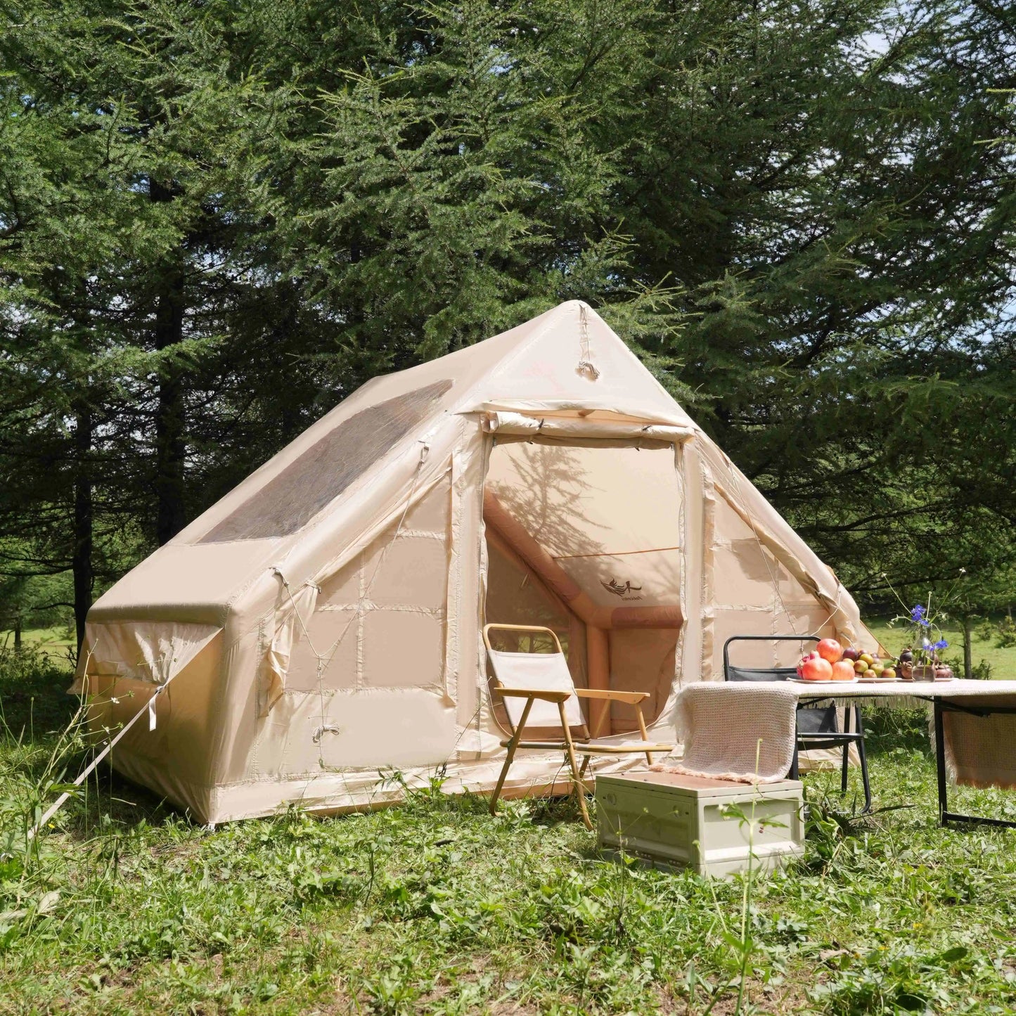 Pakicetus Inflatable Tent With Skylight Quick Setup For Four To Six People