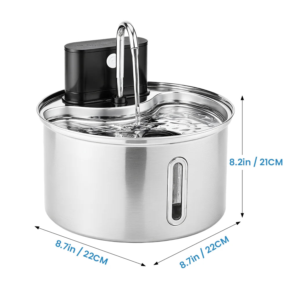 Cityflee Stainless Steel Cat Sensor Water Fountain Wireless Smart Dispenser