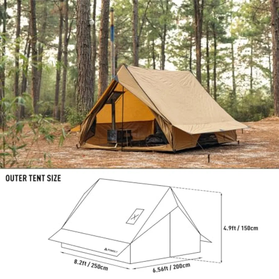 Chalet Style Portable Wall Tent With Stove Jack Family Camping