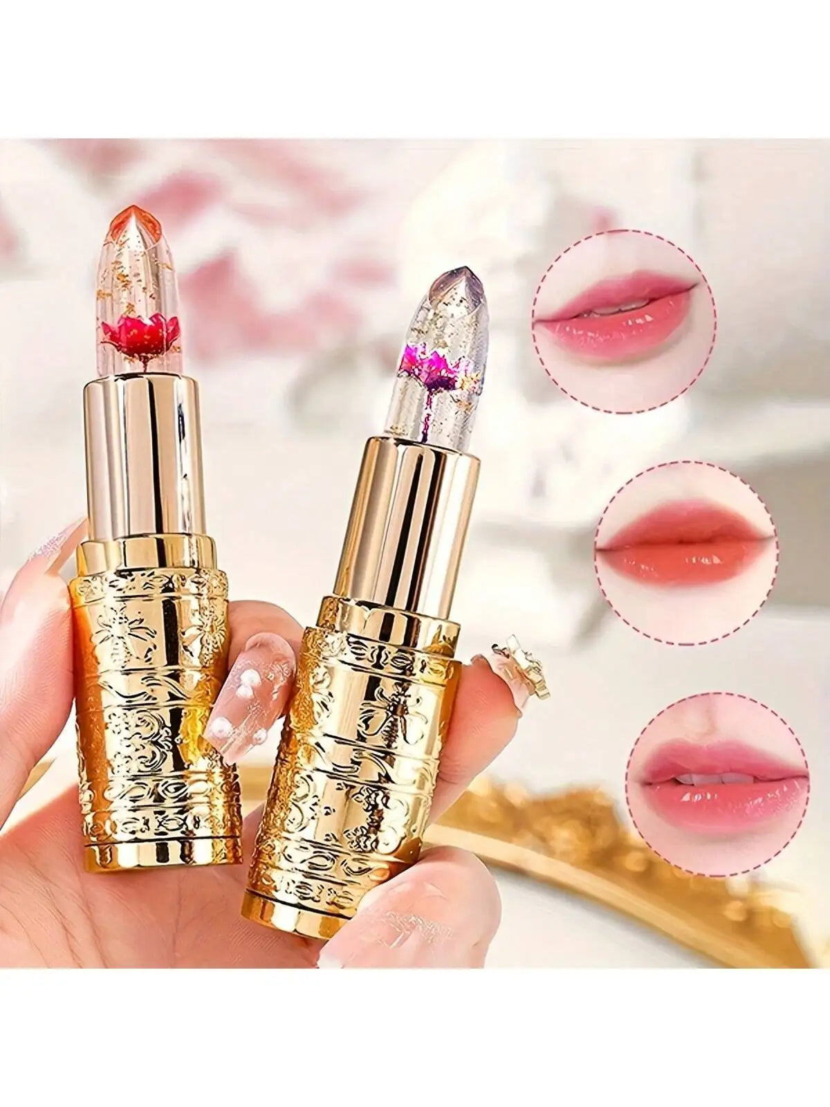 Crystal Petal Lipstick Lip Balm For Women Moisturizing Non Sticky