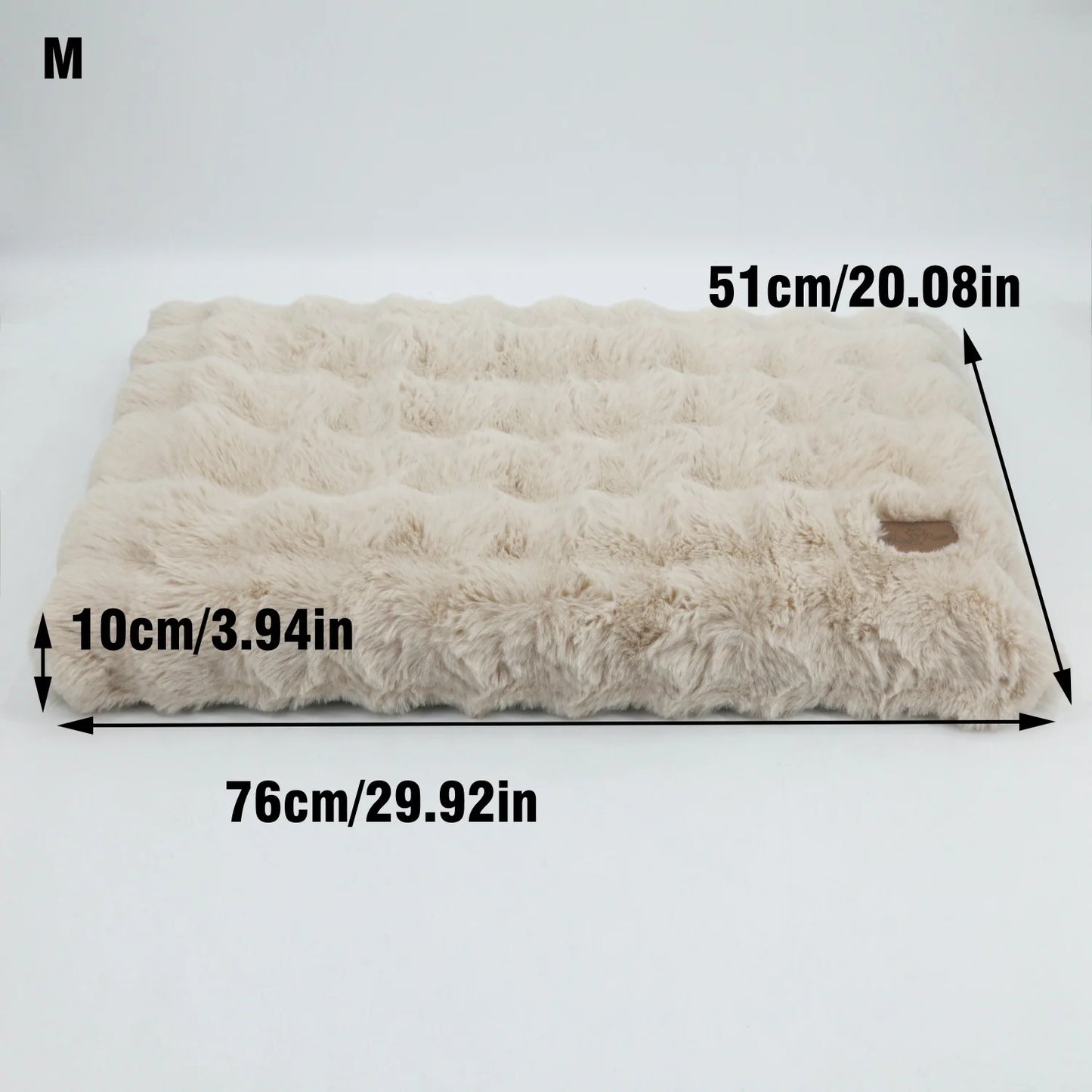 BINGOPAWCN Ultra Soft Plush Dog Bed With Thick Foam Base