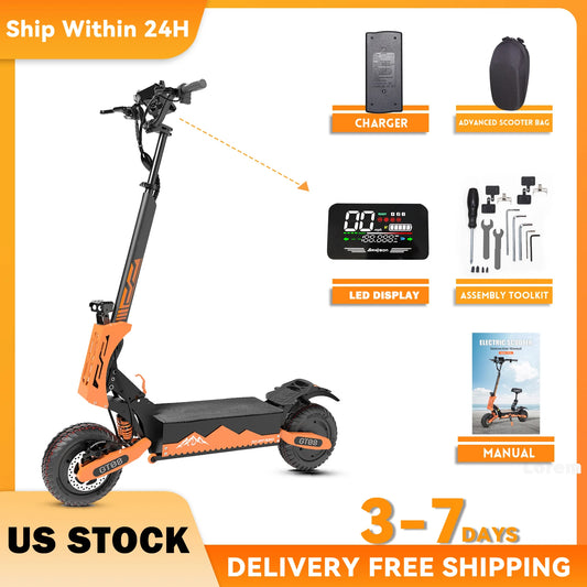 Arwibon 5600W Dual Motor Electric Scooter Top Speed 46 MPH