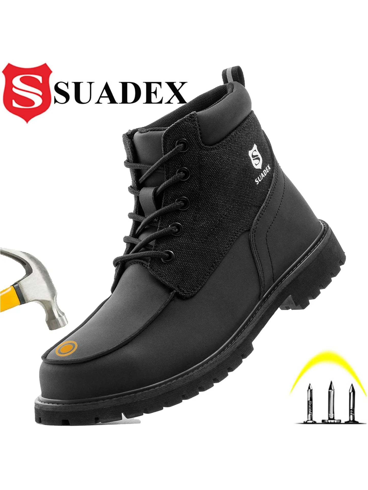SUADEX Steel Toe Waterproof Work Boots for Men and Women