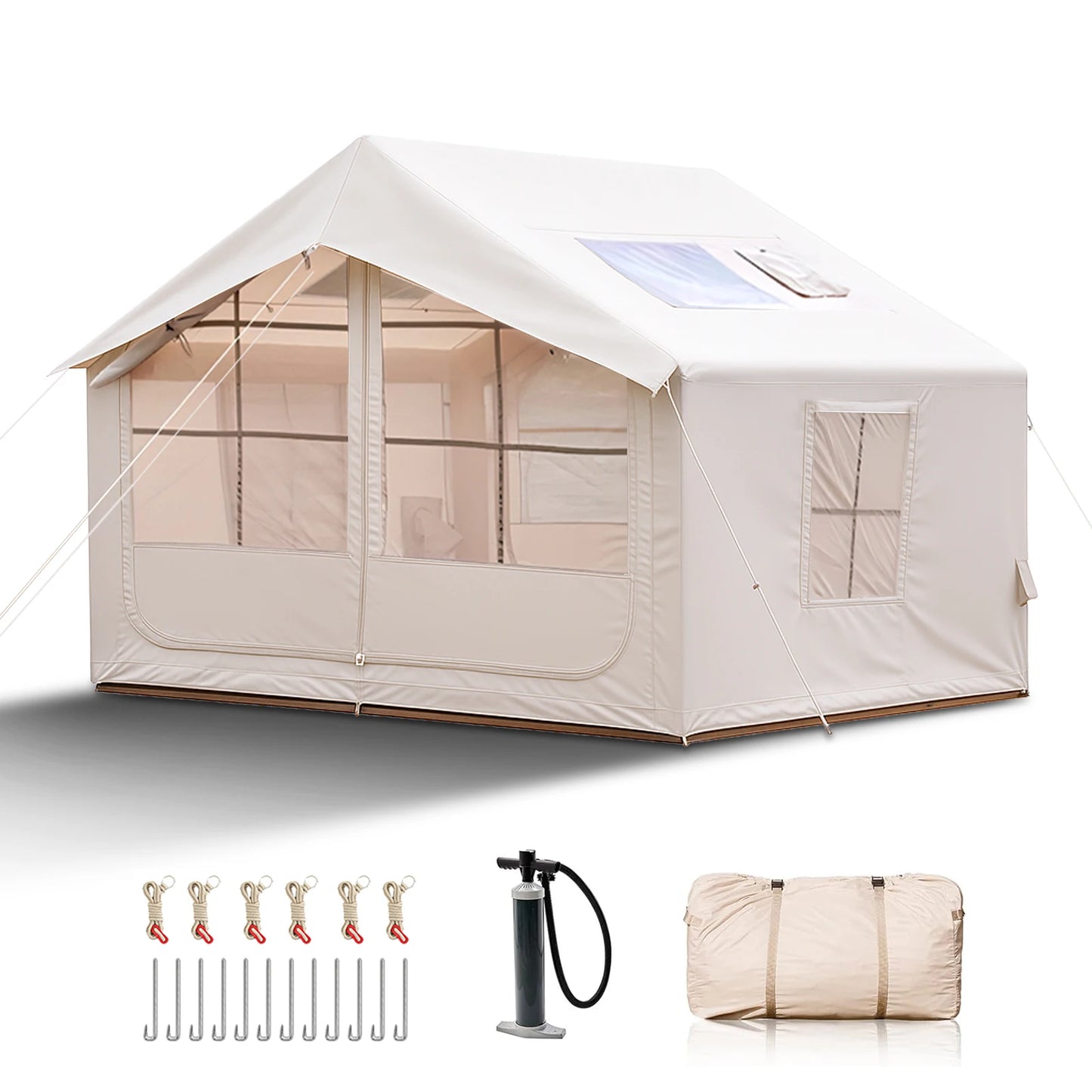 Inflatable Camping Tent With Air Conditioning For 4 Season Glamping